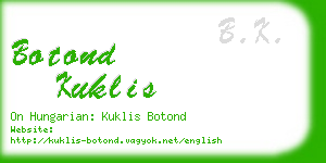 botond kuklis business card